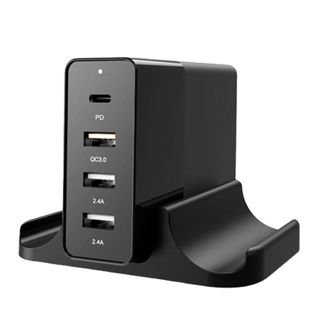48W 4-Port Multi USB Charger Station Quick Charge 3.0 Fast Charging for Samsung for iPhone iPad Tablet PC OTP Protection