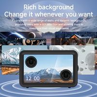 Nouveau haut-parleur double de 11,6 pouces pour écran d'affichage avec bande lumineuse RVB, contrôle par application, fonctions horloge et cadre photo, sortie 5-10W