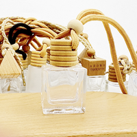 Flacon diffuseur de parfum pour voiture en verre cylindrique vide de 5 ml, 8 ml, 10 ml avec bouchon à vis, petite capacité, à suspendre, sérigraphie