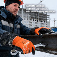 Gants de travail thermiques en latex NMsafety pour la construction, gants d'hiver imperméables, résistants aux coupures ANSI A5