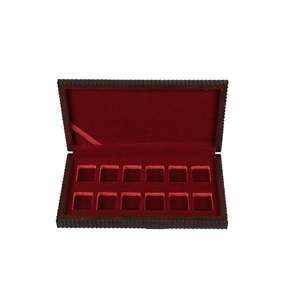 Boîtes de collection en bois MDF recyclé faites à la main DS, personnalisées, dorées, pour rangement et présentation de pièces de monnaie commerciales, boîte rectangulaire, cadeau artisanal - Product Image 4