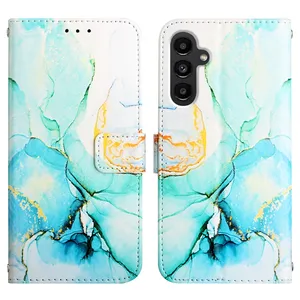 Sarung dompet ponsel kulit, pelindung lipat ponsel penyangga Slot kartu inti untuk Samsung Galaxy A73 A53 A33 5G A03