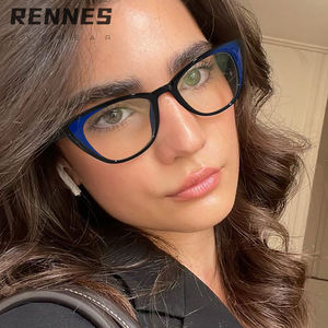 Haute qualité rétro décontracté oeil de chat Anti-lumière bleue lunettes modèles chauds Pack PC matériel étudiant myopie cadre - Product Image 4