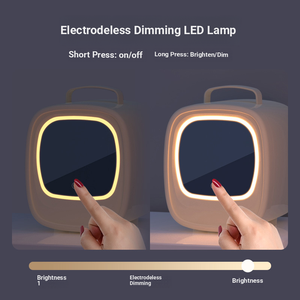 Mini-réfrigérateur portable pour la maison et la voiture avec miroir LED - Réfrigérateur de beauté thermoélectrique à refroidissement/chauffage économe en énergie. - Product Image 2
