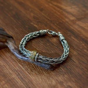 Nuovo Braccialetto Quadrato Retrò Personalizzato con Coda di <span class=keywords><strong>Volpe</strong></span> Intrecciata a Mano, Accessorio in Stile Hip-hop per Uomo - Product Image 5