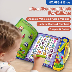 Livre électronique interactif personnalisé pour parents et enfants, livre éducatif en <span class=keywords><strong>anglais</strong></span>, livre de lecture pour bébé, livre audio éducatif, jouets sonores - Product Image 3