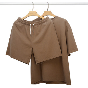 Ensemble <span class=keywords><strong>2</strong></span> pièces décontracté tendance pour homme et femme, t-shirt à manches courtes en coton et short, <span class=keywords><strong>avec</strong></span> strass - Product Image 5
