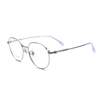 Gafas Populares para Hombre, Montura de Aleación de Titanio Metálica, Anti Luz Azul, para Uso Diario