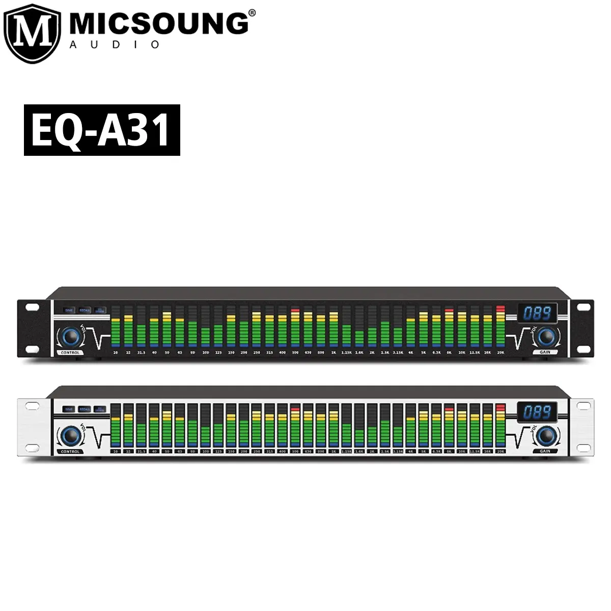 EQ-A31 Dj karaoké mélangeur Pro Audio égaliseur graphique Microphone fréquence vocale Console égaliseur pour Disco Ktv scène Performance