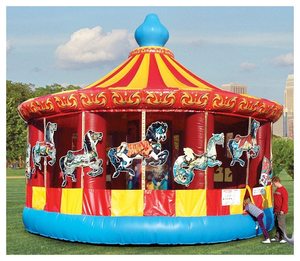 Tente de cirque en plein air moonwalk gonflable carrousel maison de rebond pour la location - Product Image 1