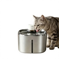 Bouteille d'eau pour animaux de compagnie, bouteille à boire en acier inoxydable, étanche, portable, automatique, intelligente, 3 en 1, pour chat et chien, avec minuterie