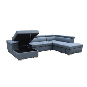 <span class=keywords><strong>Canapé</strong></span> d'angle modulable en L avec rangement et lit escamotable, appuie-têtes réglables <span class=keywords><strong>pour</strong></span> intérieurs résidentiels OEM/ODM - Product Image 6
