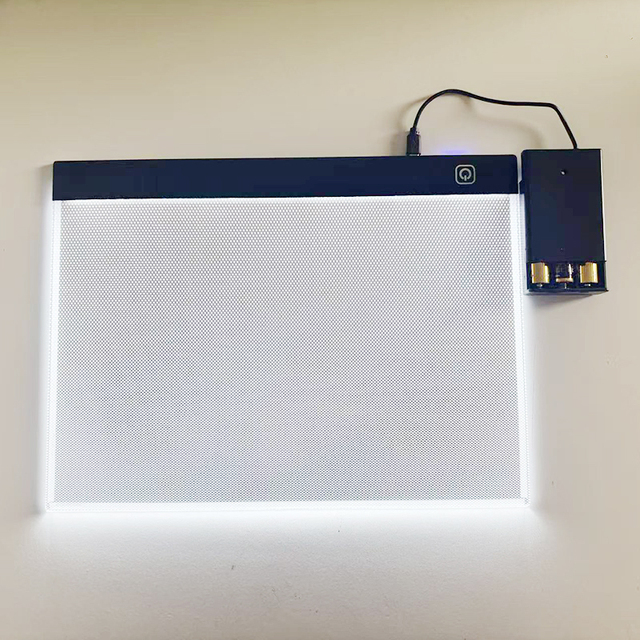 A4 USB Dimmable LED Drawing & Tattoo Tracing Board with Battery Case Light Pad