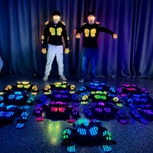 Flash LED armure lumineuse Costume Cospaly atmosphère cyclisme Fluorescent vêtements boîte de nuit bar scène Performance tenue - Product Image 2