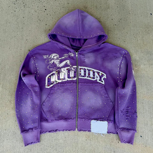 Sudaderas con Capucha Extra Grandes de Algodón con Pedrería de 400 Gsm y 500 Gsm, Personalizables con Logotipo - Product Image 2