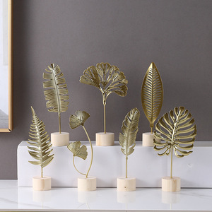 Adornos de hojas metálicas Mystic Arts, arte decorativo de hierro para plantas, para sala de estar, entrada, vitrina, decoración del hogar - Product Image 2