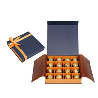 Boîte cadeau magnétique de luxe personnalisée RDY, emballage en papier rigide de qualité supérieure avec logo pour chocolats, bonbons, truffes