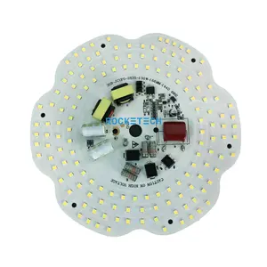 166 mm SMD 2835 DOB rundes fahrerloses LED-PCB-Board breite Hochspannung 100 W AC 220 V 110 V LED-Lichtmodul für Hochbuchtenlicht