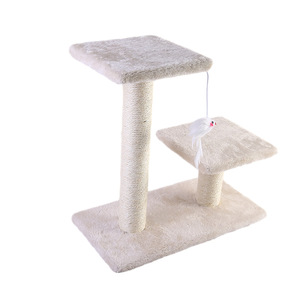 Árbol para Gatos Ecológico de Doble Plataforma y Doble Poste, Mueble Natural No Tóxico para Mascotas, Bajo MOQ, Venta al por Mayor, Fábrica China - Product Image 5