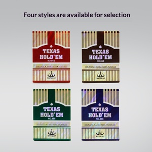 Cartes de poker personnalisables grand format Wanquan Manufacturer Texas Laser, quatre couleurs au choix, PVC imperméable, double face givrée - Product Image 5