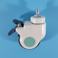 Schön aussehende 3 Zoll 75mm Krankenhaus wagen Räder TPR Schwenk rad Antiseptic Medical Caster
