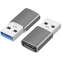 Adaptador USB A a USB C de 10 Gbps con Carga Rápida de 100 W y Sincronización de Datos, Conector Hembra Tipo C a Macho USB para Computadora