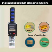 Presse à Chaud Électrique Manuelle Portable 220V pour Marquage à Chaud, Logos, Cartes de Visite, Estampage PU, Gravure sur Bois