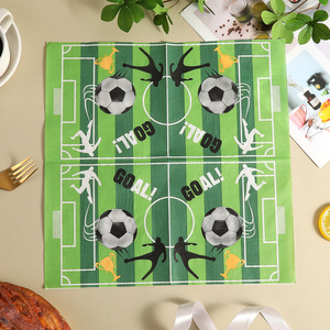 Football Series Printed Paper Napkins 33x33cm Themed Party Use - Product Image 3