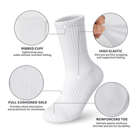 Chaussettes de sport en coton pour hommes avec logo personnalisé en gros, en stock, prêtes à être expédiées, respirantes, antibactériennes, tricotées pour l'hiver