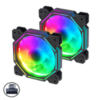 Ventilateur de refroidissement PC LED RGB 6 broches 12025 QiuzAim, ventilateur silencieux DC 12V 120 mm pour boîtier de PC de jeu et dissipation thermique