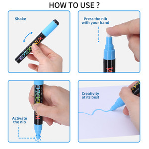 Rotulador de pizarra de borrado en seco personalizable, marcador de <span class=keywords><strong>tiza</strong></span> de <span class=keywords><strong>pintura</strong></span> líquida con ancho de escritura borrable de 6mm - Product Image 5