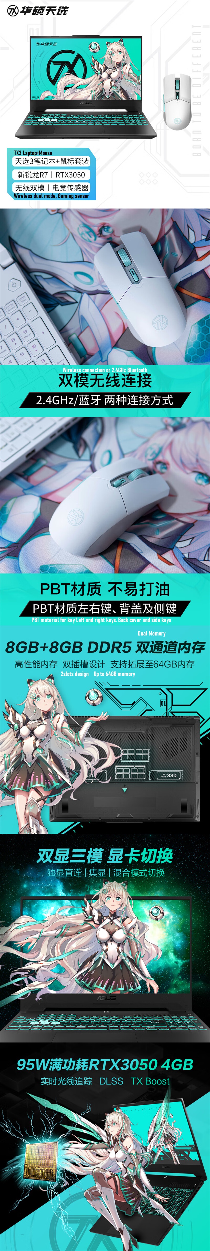 TX3 R7-6800H/RTX3050+Souris TX