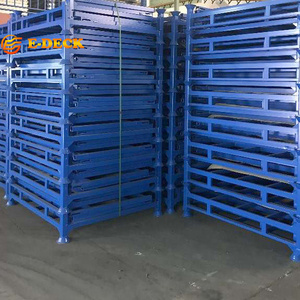 Industrieller Stapelbarer Stahlgewebe-Rollenaufbewahrungskäfig Faltbarer Metall-Tragbarer Palettenkäfig - Product Image 6