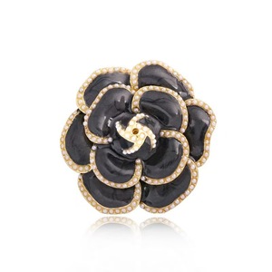 Broches de <span class=keywords><strong>luxe</strong></span> pour femmes, style vintage, avec perles haut de gamme, camélia et rose, finition émail blanc, pour costume et pull - Product Image 4