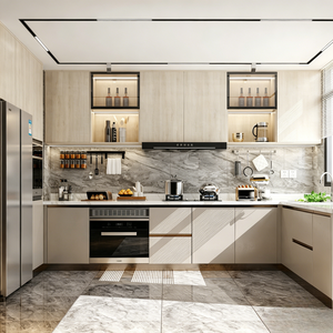 Sistema <span class=keywords><strong>Cucina</strong></span> Tradizionale Premium Su Misura con Elettrodomestici Integrati, Cantinetta Vino Integrata e Vetrina Aperta con Isola - Product Image 6