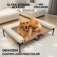 Lit pour chien et chat toutes saisons, lit de camping, lit carré surélevé pour animaux de compagnie, en polycoton, amovible et lavable, fournitures pour animaux de compagnie - Vente chaude