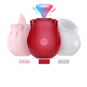 Vibrador con forma de rosa para mujer adulta, Juguetes sexuales con vagina, punto <span class=keywords><strong>g</strong></span>, lengua y clítoris, venta al por mayor - Product Image 3