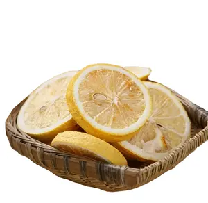 Grosir grosir potongan lemon kuning kering alami OEM buah kering beku potongan jeruk teh herbal tanpa gula organik tanpa kering