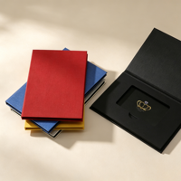 Caixa de Embalagem de Cartão de Crédito de Papelão Preto Personalizada de Luxo em Formato de Livro
