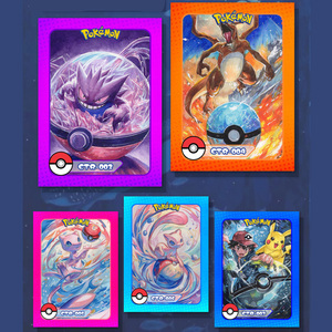 Nouvelles pochettes transparentes texturées holographiques pour cartes de collection Pokémon, non TGC, Fan Art, Booster Box, jeux de société, boîtes mystères - Product Image 6