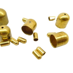 Clochettes suspendues en cuivre faites main DIY avec tête de moine et trou central, têtes et capuchons de pompons, tubes ronds à trou supérieur, vente en gros, personnalisable en usine - Product Image 3