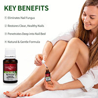 Solution de réparation des ongles 100% naturelle et biologique à base de plantes, avec huile essentielle d'arbre à thé, pour ongles décolorés et abîmés