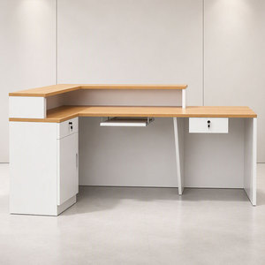 <span class=keywords><strong>Comptoir</strong></span> de réception en L moderne à LED personnalisé, en promotion, <span class=keywords><strong>pour</strong></span> bureau professionnel, salon de beauté, magasin de meubles - Product Image 6