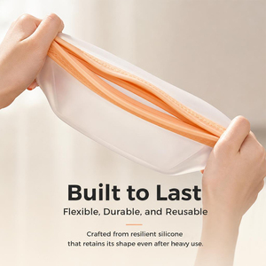 Sacs de conservation réutilisables pour légumes, en silicone alimentaire sans BPA, 900 ml, étanches, durables, pour une cuisine bien rangée et facile à nettoyer - Product Image 3