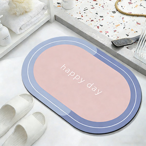 Tapis de salle de bain en terre de diatomées, séchage rapide, absorbants et antidérapants pour portes et sols de salle de bain, populaires à l'international - Product Image 1