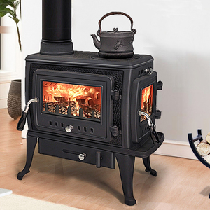 Estufa de leña de fuego real de diseño moderno para uso doméstico <span class=keywords><strong>Chimenea</strong></span> <span class=keywords><strong>rural</strong></span> de acero con función de calefacción para sala de estar - Product Image 1
