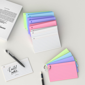 3x5 Inch Portable Note Taking Flash Cards 180gsm Heavy Weight 5 Colored <strong>Index</strong> Cards for Students Office Home Schoolome School - Product Image 3