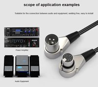 Connecteur de câble XLR mâle vers femelle à angle droit, rotation à 360 degrés, petit lot, 3 broches, pour microphone, câble DMX