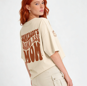 Camisetas de mujer al por mayor, personalizadas con logo impreso, estilo oversize con hombros caídos, estilo streetwear vintage, 100% algodón, tallas grandes. - Product Image 2