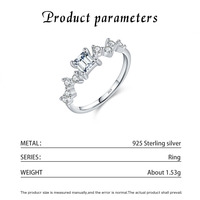 Bague de fiançailles en argent sterling 925, sertie de zircons taille émeraude, pour femme, idéale pour les mariages.